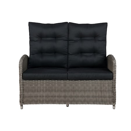Alaterre Furniture Monaco All-Weather Outdoor Two-Seat Reclining Bench AWWH02HH